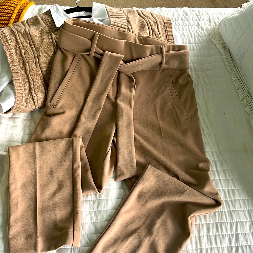 Jules and Leopold belted ankle pants. Size cams